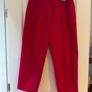 Talbots Bold Red Cropped Pants